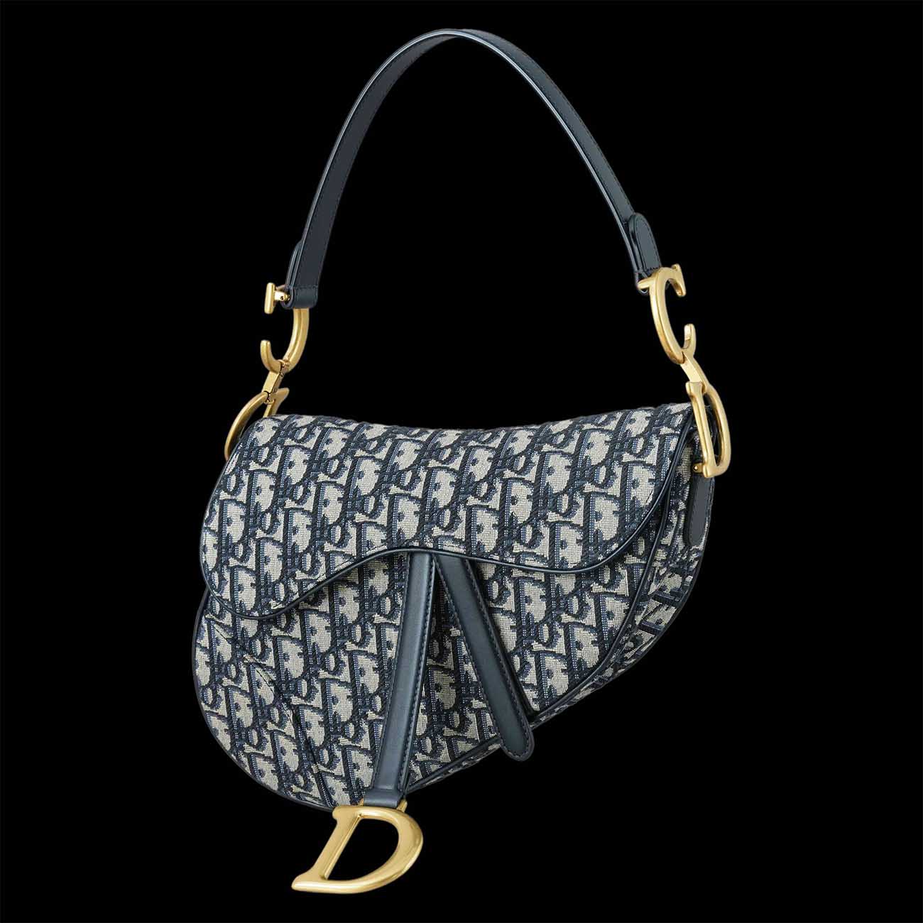 CHRISTIAN DIOR(USED)크리스찬디올 오블리크 새들백 미듐